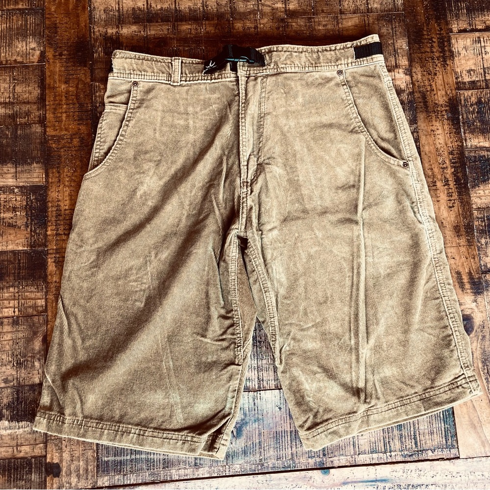 Prana Breath Corduroy Hiking Shorts - Large / Tan